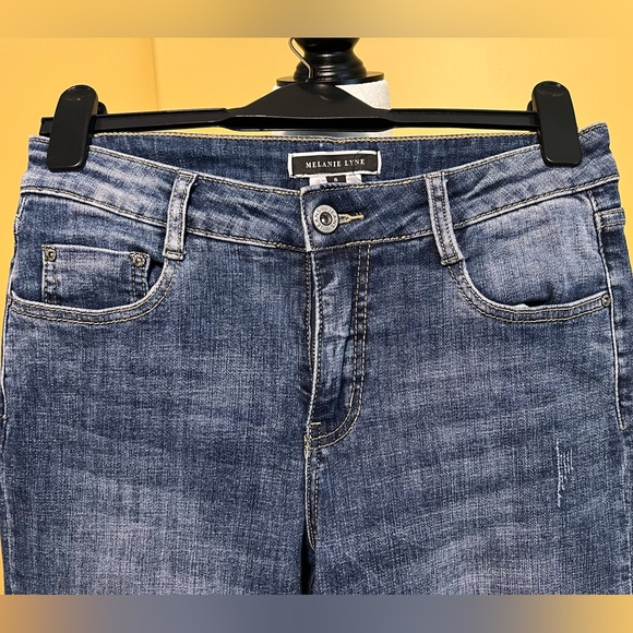 Melanie Lyne embellished ankle-length jeans - size 8 - Picture 4 of 8